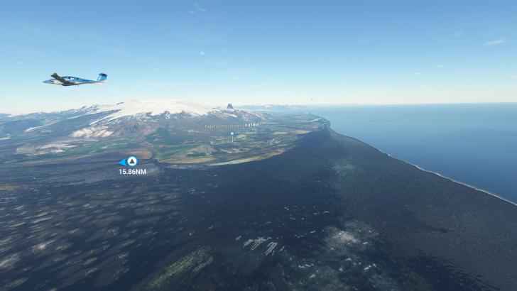 Flugsimulator-Fotos Island von oben